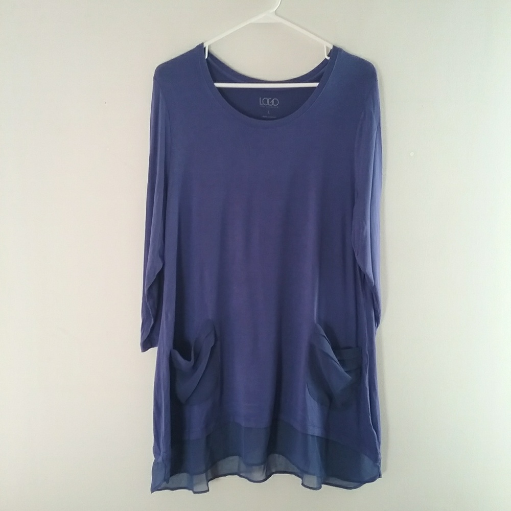 LOGO by Lori Goldstein tunic top size Large